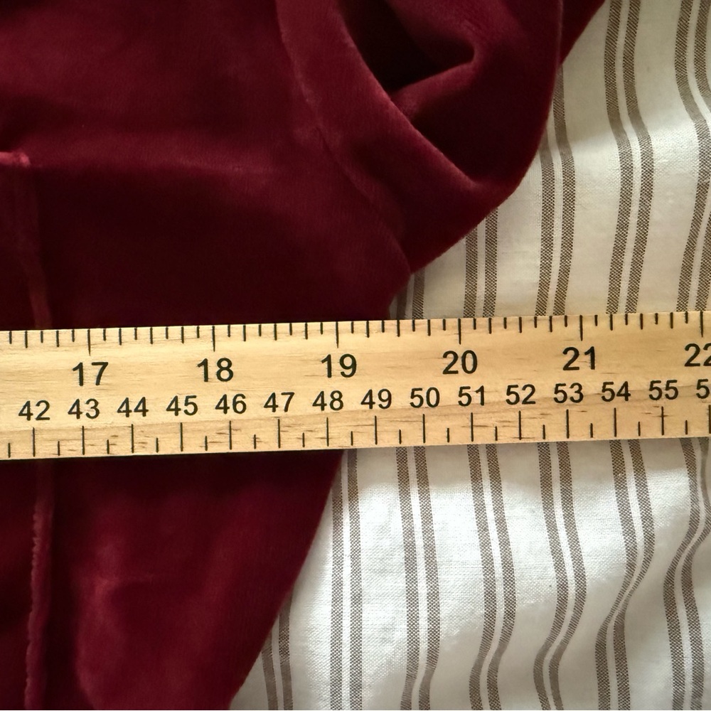 Lou & Grey Women's Velvet Jumpsuit - Deep Wine Red Size XS - Picture 8 of 13